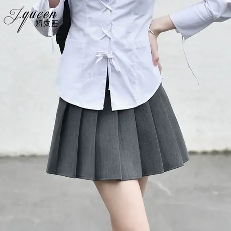 百褶裙女2023秋季新款高腰百搭显瘦防走光小个子短款a字半身裙子图片