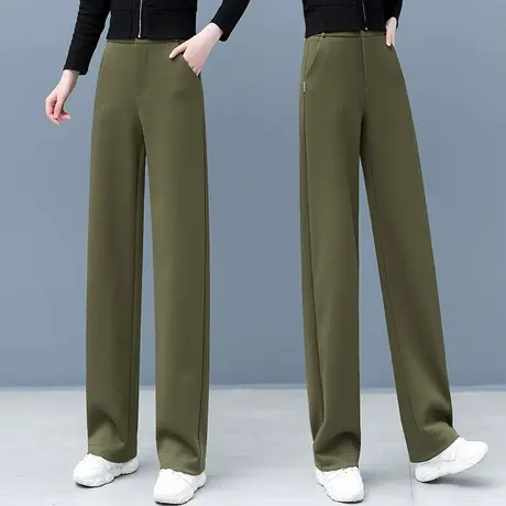 窄版直筒阔腿裤女春秋2023年新款显瘦高腰休闲运动卫裤网红香蕉裤图片