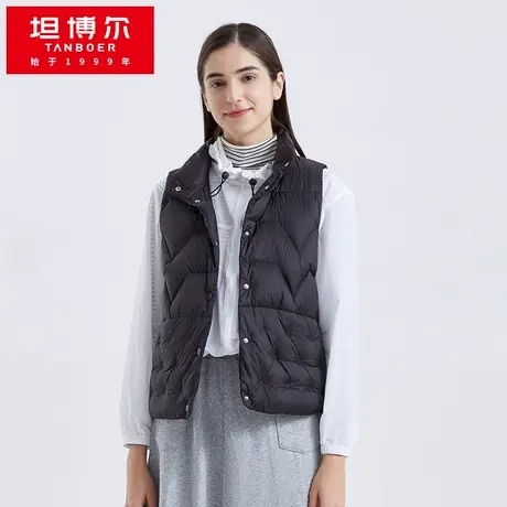 【商场同款】坦博尔羽绒马甲女洋气秋冬马夹TB210012图片