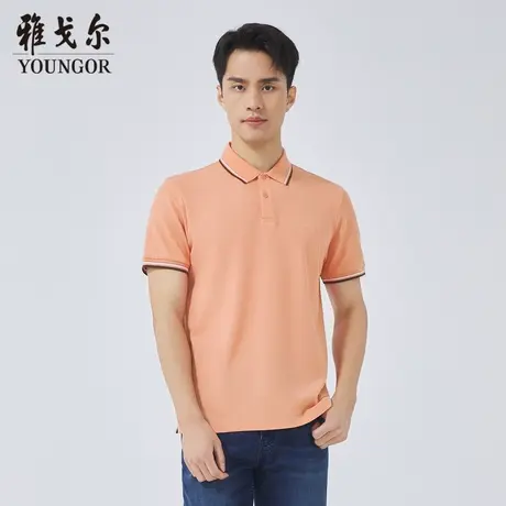 雅戈尔奥莱 商场同款男士短袖T恤新款官方正品商务短袖POLO衫男商品大图