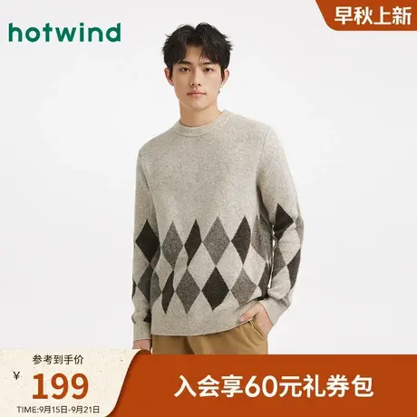 热风2025年冬季新款男士时尚针织衫商品大图