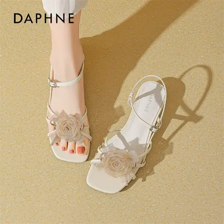 达芙妮法式凉鞋女2026夏季新款波西米亚罗马鞋气质配裙露趾凉拖鞋图片