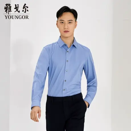 雅戈尔奥莱 商场同款男士长袖衬衫秋冬新款官方商务休闲长袖衬衫商品大图