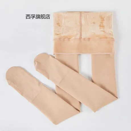 秋冬季肉色加绒加厚打底裤袜女外穿光腿高腰显瘦神器丝袜连体裤袜商品大图