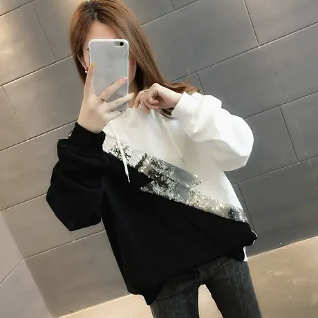 卫衣2024年新款女装韩版春秋季春装春款宽松女士加绒外套爆款上衣图片