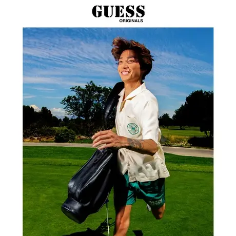 【38上新季】GUESSOriginals 胶囊系列秋男轻熟风古巴领短袖衬衫图片