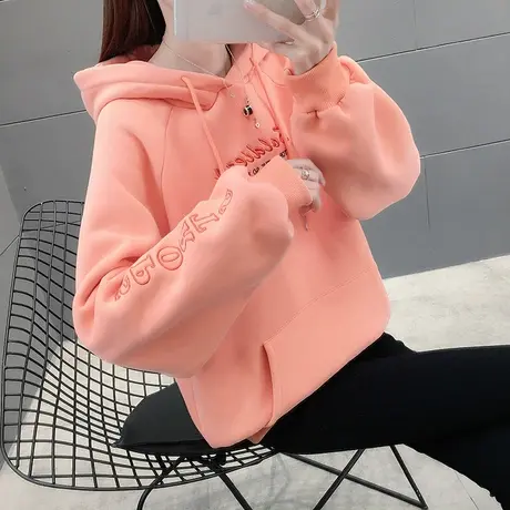 卫衣女春秋韩版宽松bf慵懒风ins薄款早秋百搭带帽欧货大版外套潮商品大图