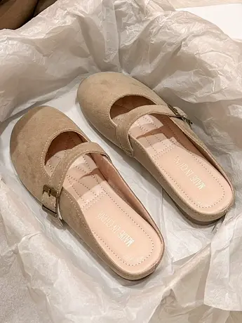 包头拖鞋女夏外穿2023年新款软底勃肯拖鞋网红百搭平底懒人半拖鞋商品大图