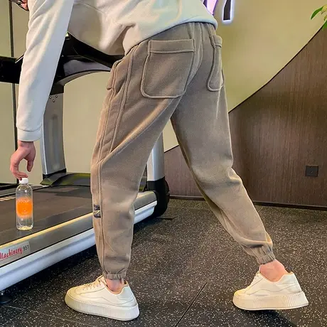 春装卫裤男秋冬宽松裤子潮牌运动裤春秋季男裤痞帅束脚休闲裤ins商品大图