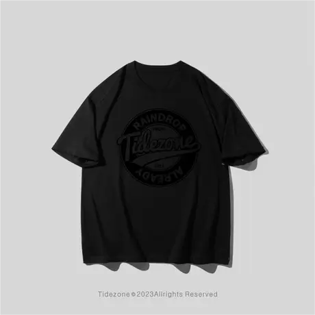 Ohlyah圆领短袖T恤男夏美式潮字母纯棉宽松休闲半袖定制学生班服图片