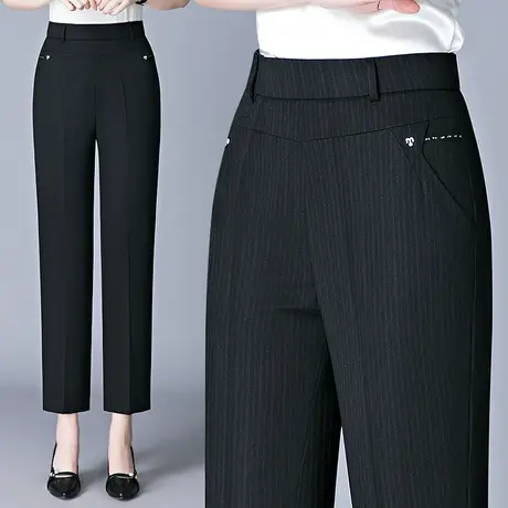 天丝哈伦裤女2023年新款爆款女士九分裤夏季薄款宽松高腰休闲裤子商品大图