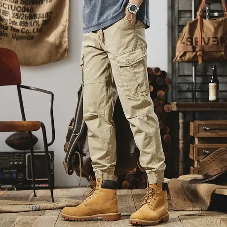 Modi Nick/摩帝尼克休闲百搭男士工装裤宽松纯棉户外多口袋休闲裤商品大图