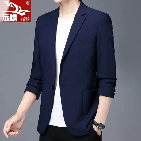 秋季休闲西装男2023新款青年商务修身西服春秋款潮牌男士单西上衣商品大图