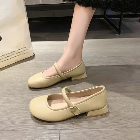 永希豆豆鞋女夏季2023年新款防滑浅口孕妇鞋时尚百搭配裙子晚晚鞋商品大图