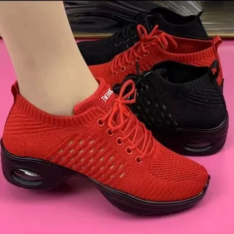 TWEAK舞蹈鞋女软底成人跳舞鞋女士跳广场舞鞋四季现代健美操网面商品大图