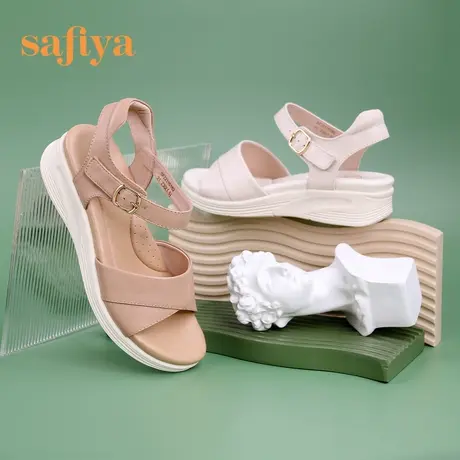 Safiya/索菲娅一字带凉鞋女新款休闲舒适百搭平底凉鞋图片