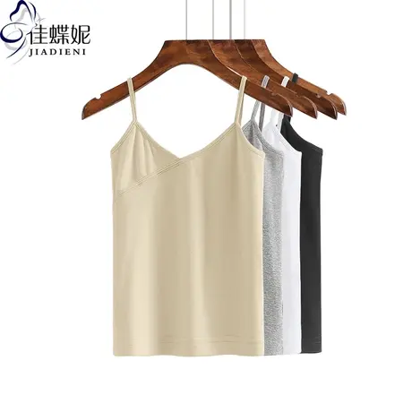 夏季韩版纯棉修身显瘦吊带背心纯色新款打底衫内搭女装图片