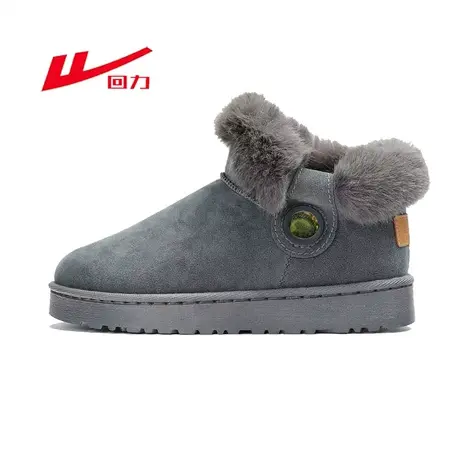 Warrior/回力回力雪地靴 女冬季加毛加厚短筒雪地靴棉靴棉鞋商品大图