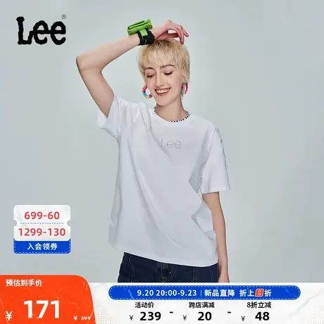 Lee商场同款101+23新品舒适男友版多色女短袖T恤LWT0051923RT图片