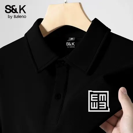 班尼路S&K系列230g珠地棉重磅短袖polo衫男士夏季美式宽松翻领t恤图片