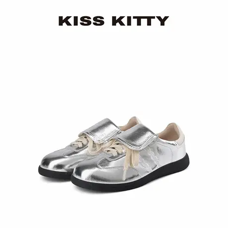 KISSKITTY德训鞋女款银色复古休闲运动鞋轻便透气新款阿甘鞋女鞋商品大图