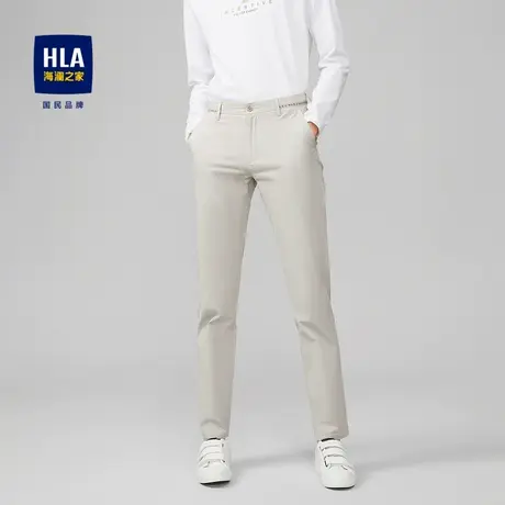 【奥莱清仓】HLA/海澜之家新疆棉休闲裤直筒宽松微弹商务有型裤子图片