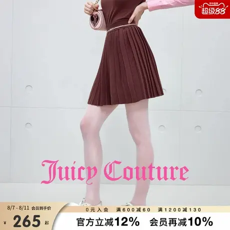 Juicy Couture橘滋半身裙女2025年秋季新款复古学院风百褶短裙子商品大图