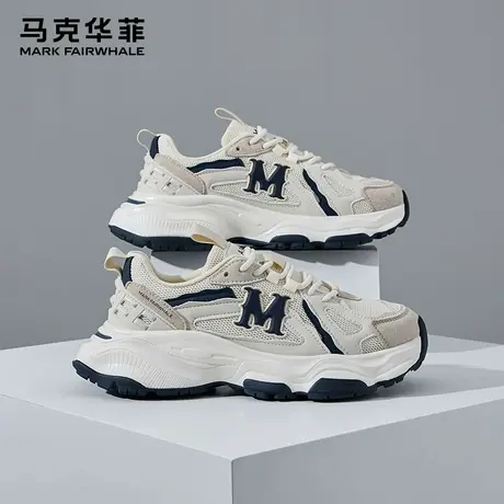 马克华菲夏季男鞋2025新款早秋运动休闲鞋爆款厚底增高老爹鞋子男商品大图