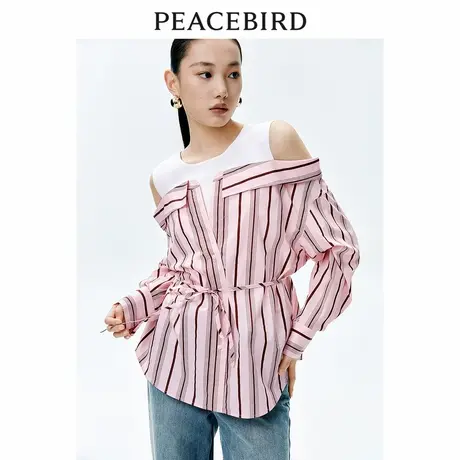 太平鸟女装春季新款气质拼接上衣A1CDE1501商品大图