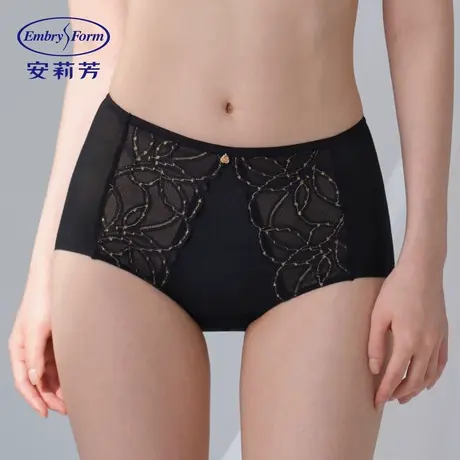 【林依轮直播间】安莉芳蕾丝高腰平角裤舒适女士包臀内裤商品大图