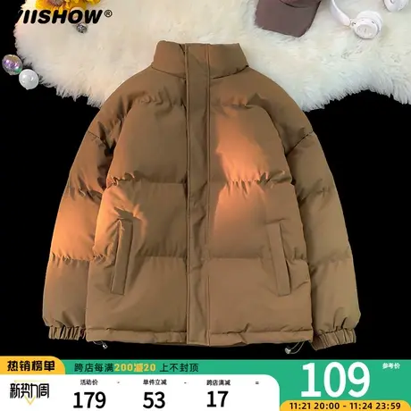 VIISHOW美式衣服冬季男生痞帅棉衣棉服男保暖宽松面包服潮牌加厚商品大图