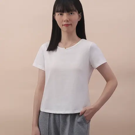 矮个子短袖T恤女小个子150衣长50CM夏季商品大图