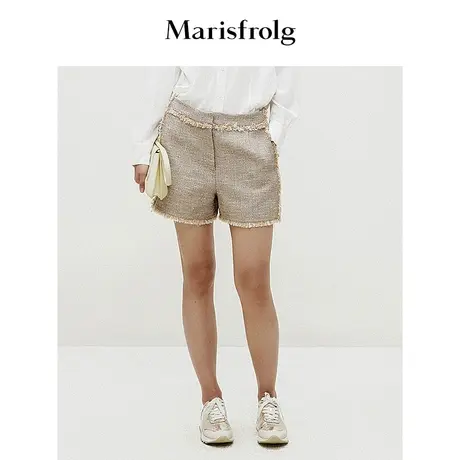 【商场同款】玛丝菲尔春新款小香风直筒休闲短裤裤子女秋冬图片