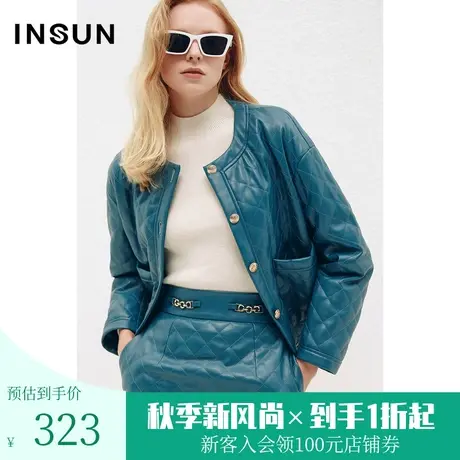 恩裳COVER冬季2022时尚挺括有型光泽感轻商务干练通勤短外套商品大图