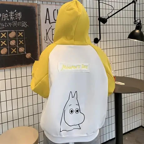 waitmore港风卫衣女秋冬宽松韩版潮ins原宿bf慵懒风加绒加厚外套图片