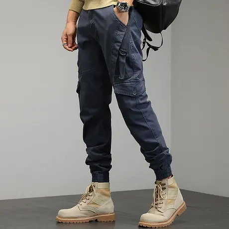 2022冬季新款工装宽松休闲裤男士时尚潮牌百搭哈伦束脚时尚长裤子商品大图
