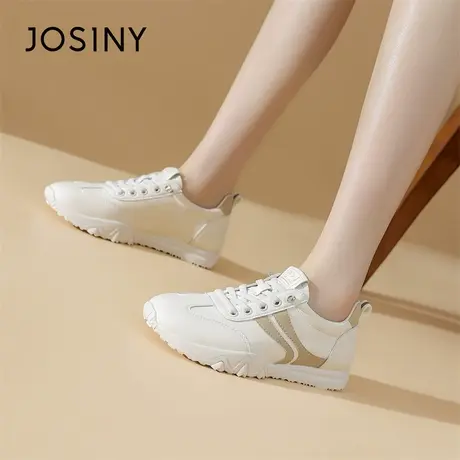 Josiny/卓诗尼小白鞋女款2024新款春季轻便一脚蹬女鞋运动休闲鞋商品大图