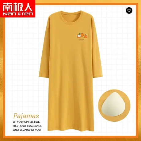 睡衣女款夏天夏季2023年新款纯棉夏款睡裙女士家居服自带胸垫一体商品大图