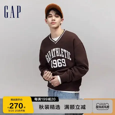 【庆怜同款】Gap男女装秋季2023新款LOGO卫衣762401复古加州卫衣图片