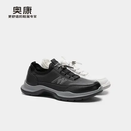 奥康 男鞋2025春季时尚运动鞋真皮日常百搭休闲鞋门店发货图片
