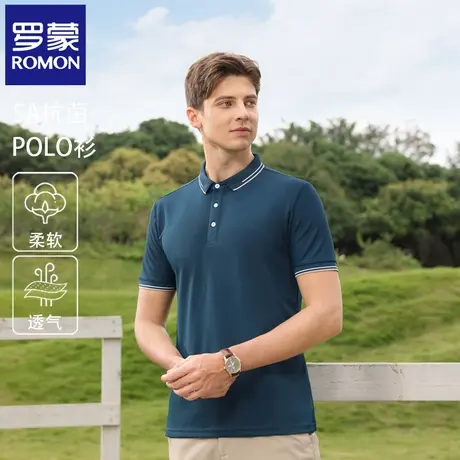 罗蒙2025夏季薄款男士POLO衫短袖t恤高端休闲中年翻领半袖上衣N2Z图片