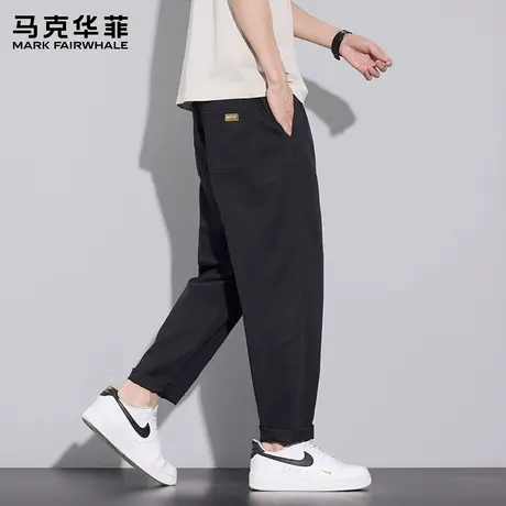 马克华菲男款裤子2025新款秋季宽松直筒春秋款男士休闲裤显瘦显高商品大图