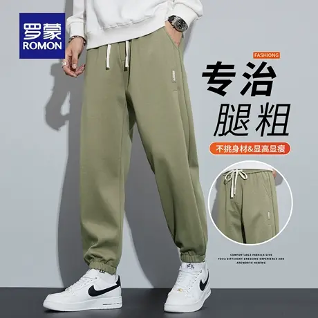 罗蒙休闲裤男士2025新款春秋宽松束脚裤男百搭舒适哈伦长裤子N1Z商品大图