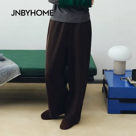 JNBYHOME江南布衣25年秋男女带口袋长裤休闲家居裤舒适直筒商品大图
