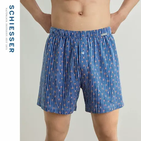 SCHIESSER舒雅新品男士纯棉透气印花亲肤透气阿罗裤家居短裤22585图片