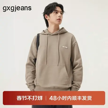 gxg.jeans男装2024年秋季新款连帽卫衣J24X313009商品大图