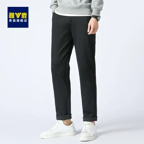 雅鹿男士休闲裤2023年春秋季中青年商务休闲西裤直筒加厚免烫男裤商品大图