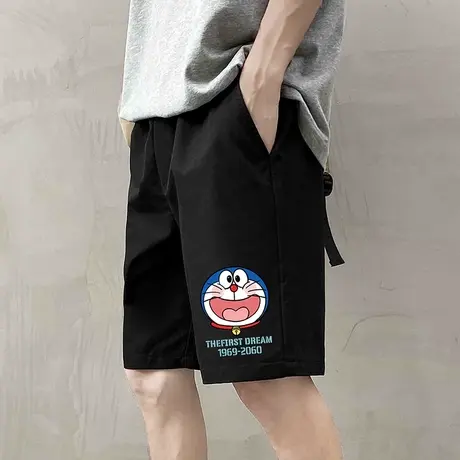港风男士短裤卡通动漫印花夏季沙滩裤宽松韩版潮流休闲裤五分中裤商品大图