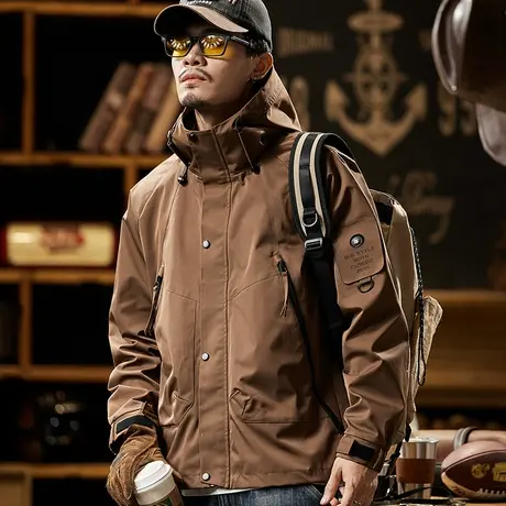 户外工装夹克外套百搭潮流复古外套休闲男春秋款外套男大码潮流商品大图