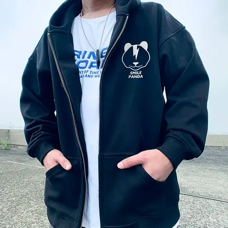 oversize外套胖子男装潮流加绒拉链连帽加肥加大码开衫卫衣春秋款图片